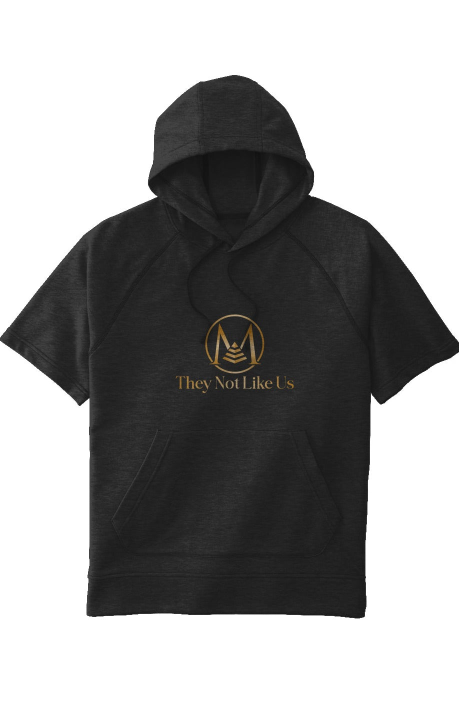 Tri-Blend Fleece S/S Black Hooded Pullover