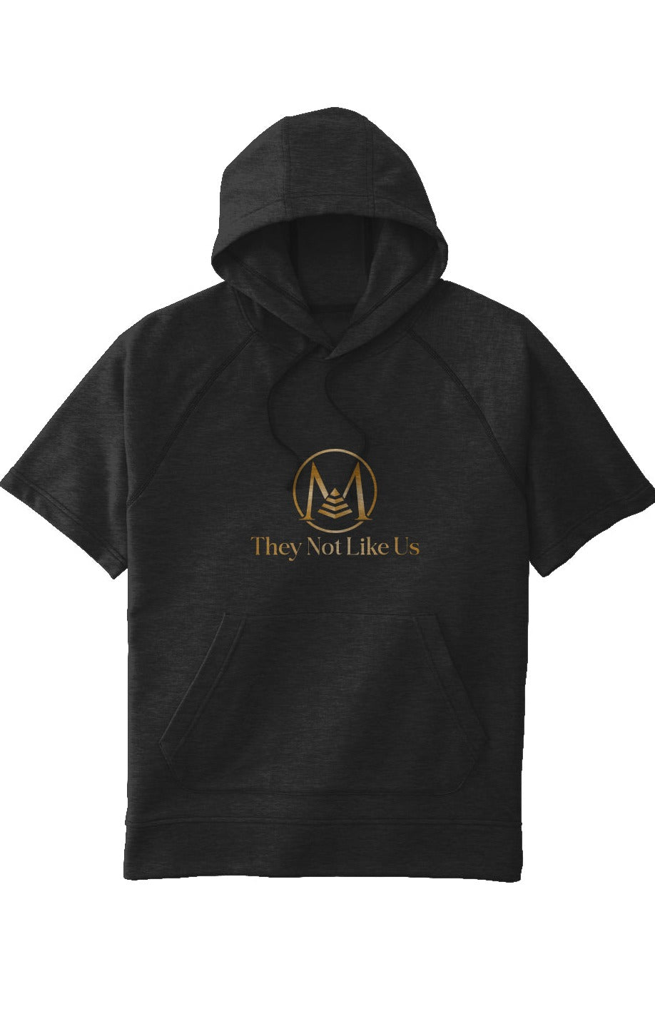 Tri-Blend Fleece  S/S Black Hooded Pullover