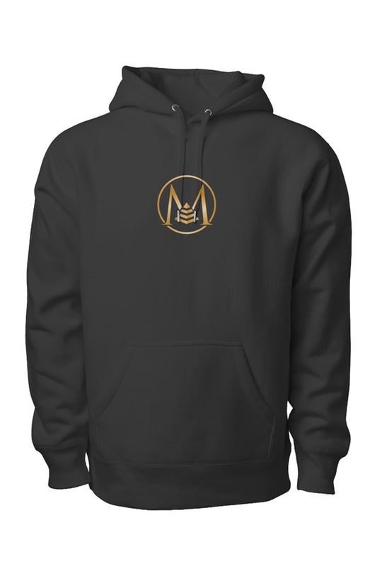 MENS BLACK PREMIUM HOODIE (Metallic Gold Logo) EM